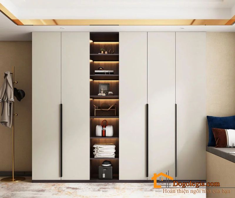 Tủ Áo Âm Tường Full Trần 5 Mẫu tủ áo hiện đại
