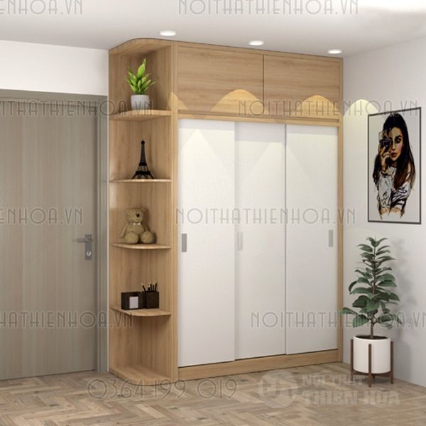 Tủ quần áo 2 cánh hiện đại