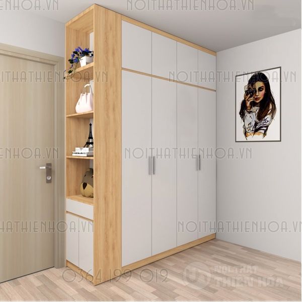 Tủ quần áo MDF cánh mở