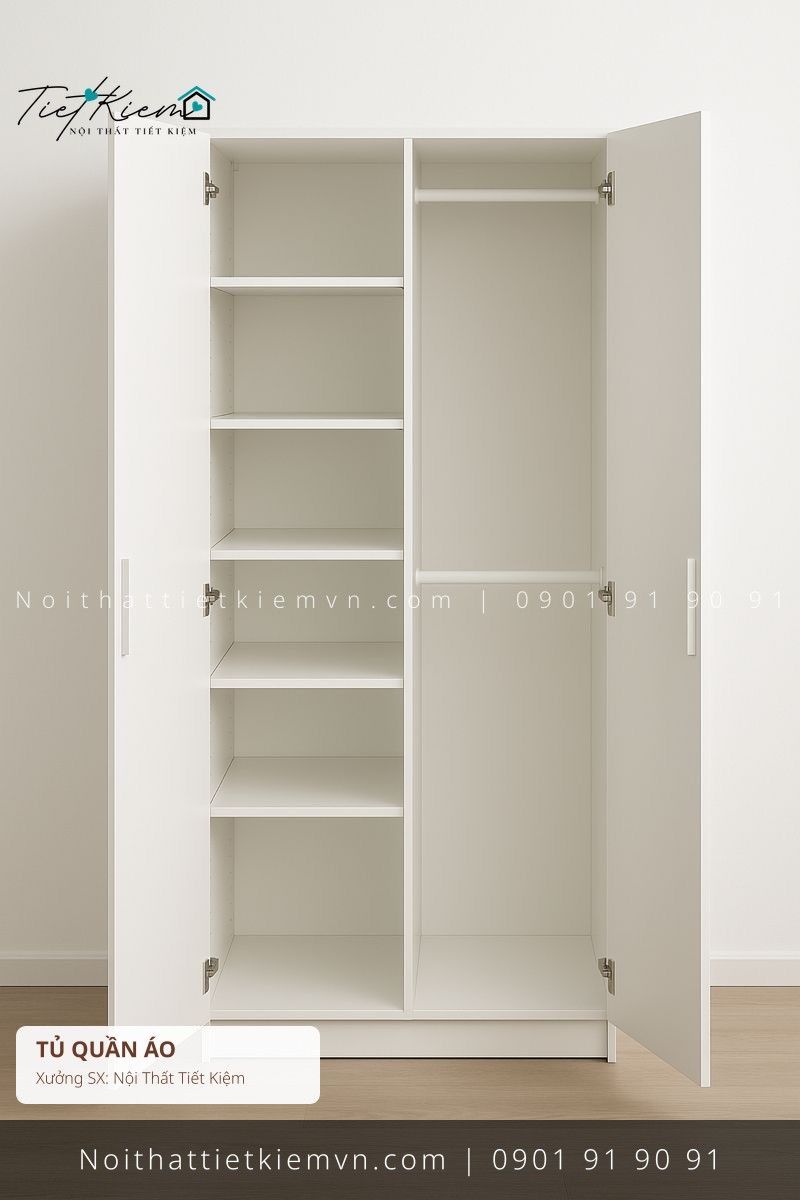 Tủ quần áo cho studio 1 Tủ quần áo MDF gỗ cho studio