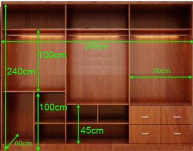 Tủ Áo Âm Tường Mini 2 Tủ quần áo âm tường hiện đại