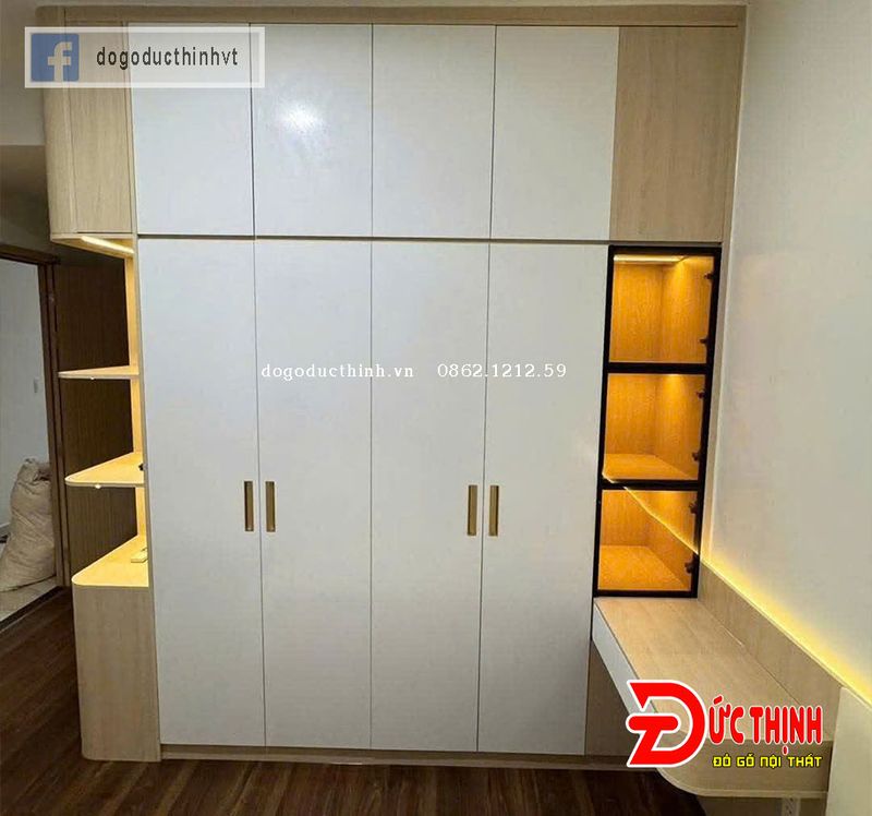 Báo giá thi công tủ quần áo mới nhất 3 Tủ cánh trượt