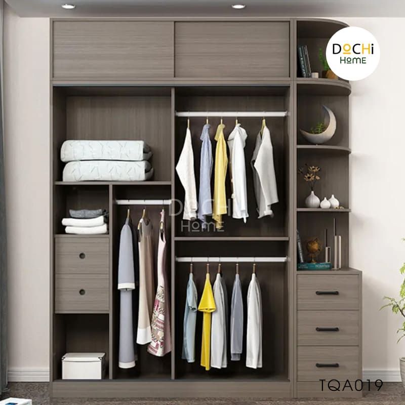 Tủ quần áo MDF thiết kế thông minh hiện đại