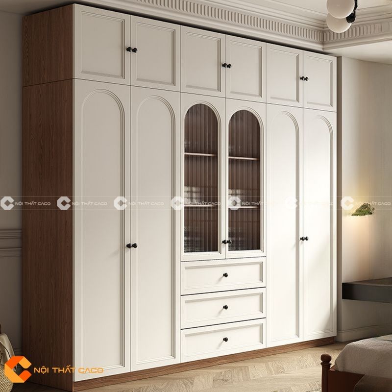 Tủ quần áo MDF kiểu dáng truyền thống