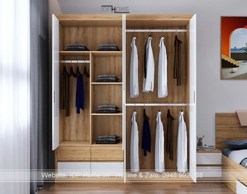 Tủ quần áo gỗ tự nhiên