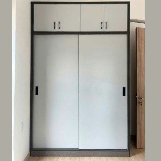 Tủ quần áo 2 cánh lùa gỗ MDF bền đẹp chắc chắn