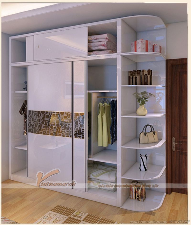 Tủ quần áo cho vợ chồng 3 Tủ quần áo âm tường