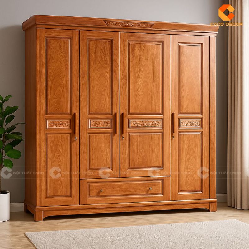 Bao giá tủ quần áo gỗ tự nhiên đẹp chất lượng