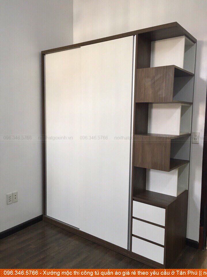 Xưởng Mộc Tủ Quần Áo 1 Xưởng mộc thi công tủ quần áo gia rẻ theo yêu cầu ở Tân Phú