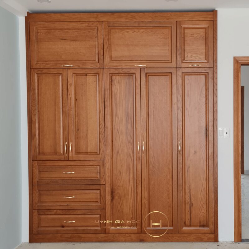 Gia Công Tủ Quần Áo Gỗ 3 Tủ quần áo cánh mở truyền thống