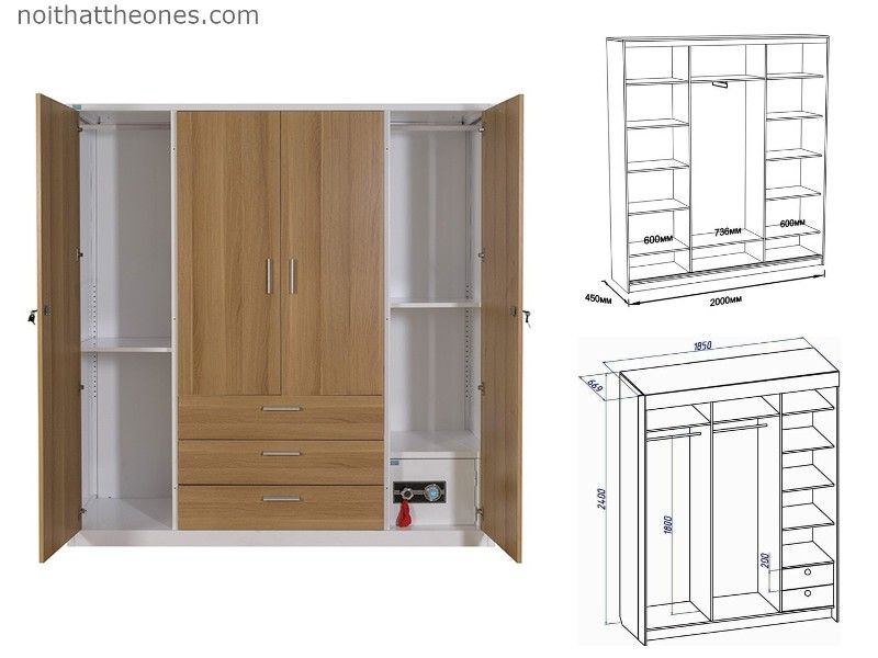 Kích thước tủ quần áo