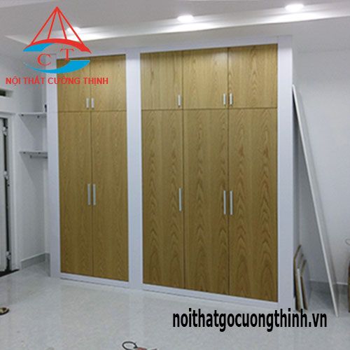 Thi Công Tủ Áo Âm Tường 2 Mẫu tủ âm tường 5 cánh gỗ công nghiệp đẹp