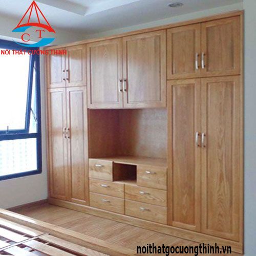 Tủ Áo Âm Tường Kết Hợp Kệ Trang Trí 1 Hình ảnh mẫu tủ âm tường hiện đại
