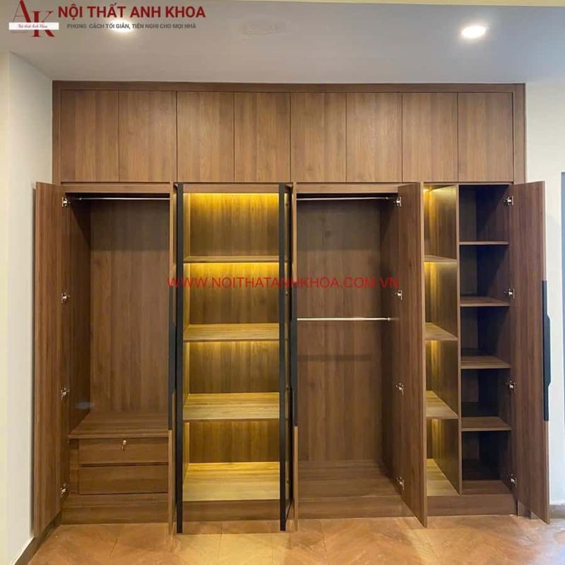 Tủ Áo Âm Tường Nội Thất Đẹp 2 Hình ảnh tủ áo phong thủy