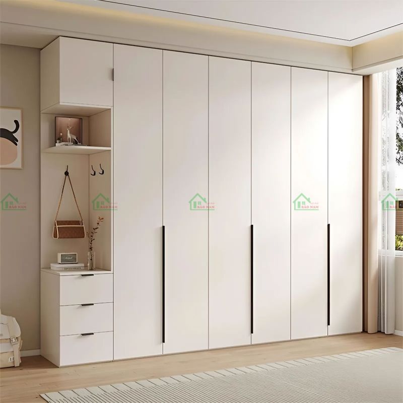 Tủ quần áo gỗ công nghiệp hiện đại, cánh lùa
