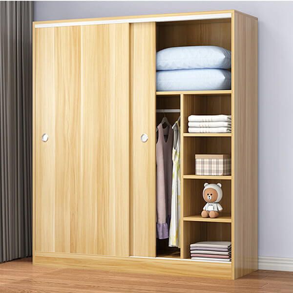 Hình ảnh tủ quần áo MDF vân gỗ hiện đại