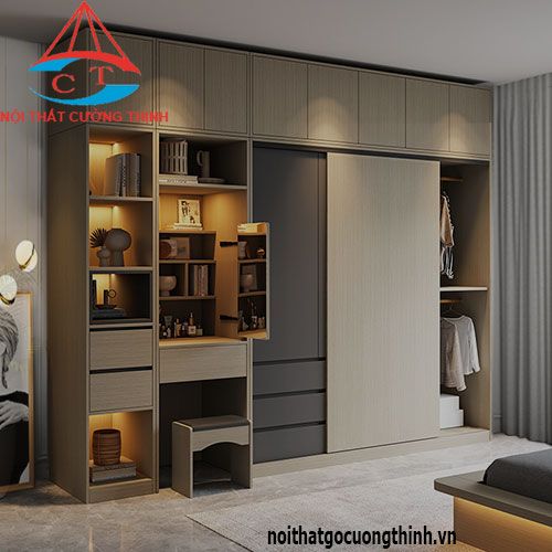 Tủ Quần Áo Hiện Đại Cho Nhà Phố 3 Hình ảnh mẫu tủ cao cấp, sang trọng