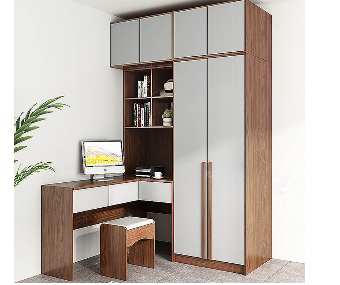 Tủ quần áo kết hợp bàn làm việc phong cách hiện đại