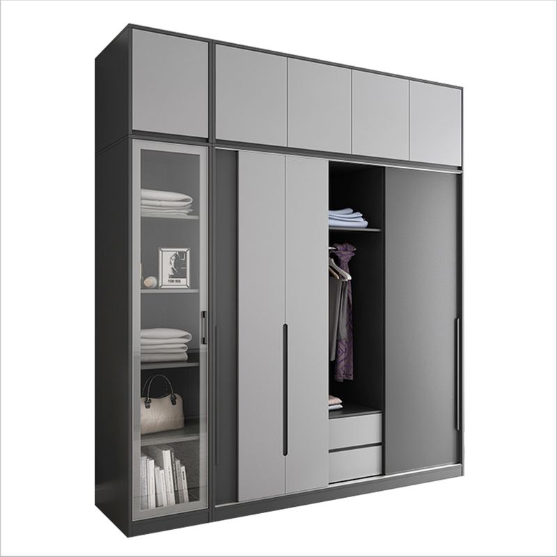 Tủ quần áo MDF màu sơn gỗ
