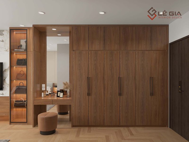 Thiết kế tủ quần áo đẹp hiện đại
