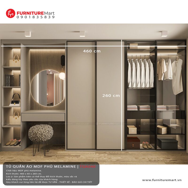 Tủ áo cưa lửa cao cấp