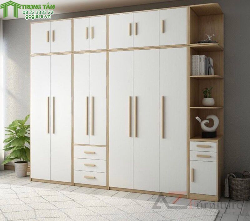 Tủ quần áo MDF chống ẩm dạng đứng