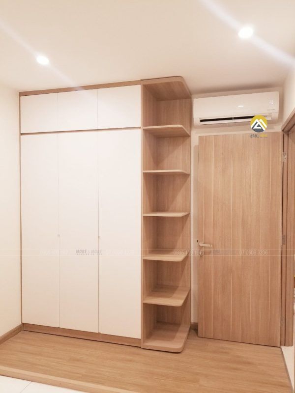 Tủ áo MDF phủ melamine nội thất căn hộ Vinhomes Quận 9