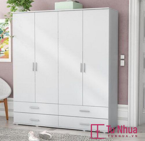 Tủ quần áo nhựa người lớn 4 cánh 4 ngăn TL129