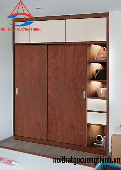 Tủ Áo Âm Tường Cửa Lùa 5 Tủ âm tường cánh trượt 2 cánh