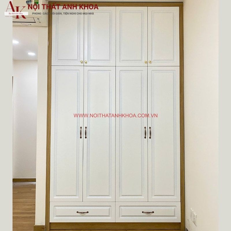 Hình ảnh mẫu tủ âm tường tích hợp nhiều ngăn chia