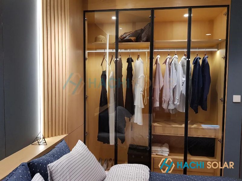 Tủ quần áo âm tường nhóm kính 17-16