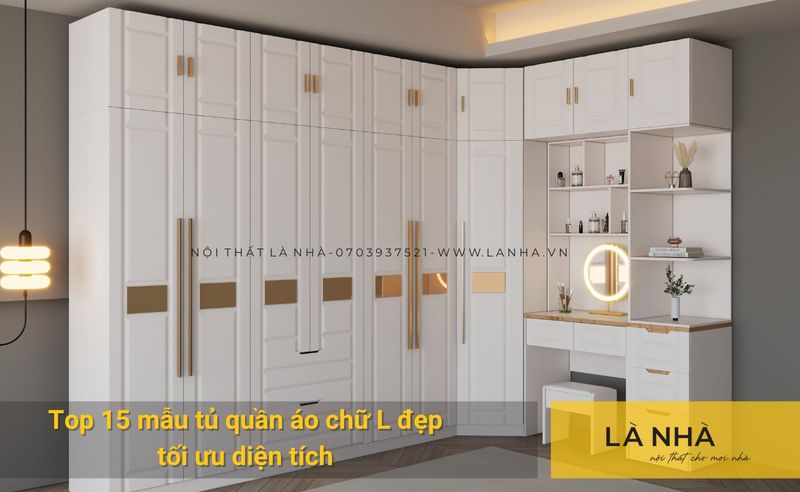 Tủ Quần Áo Chữ L Nhà Phố 1 Tủ quần áo chữ L hiện đại