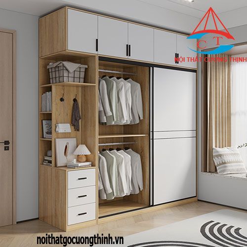 Tủ Quần Áo Cửa Lùa Chung Cư 2 Tủ quần áo cửa lùa bằng kính cường lực