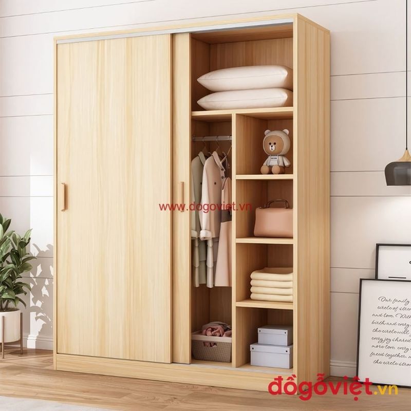 Tủ Quần Áo Nhà Phố Tối Giản 1 Tủ quần áo cánh lùa
