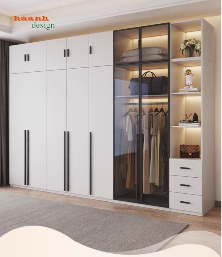 Tủ MDF cánh kính