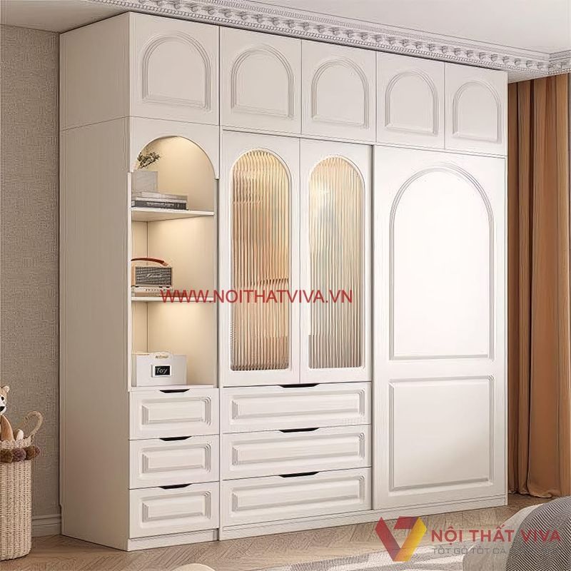 Tủ Quần Áo Thiết Kế Sang Trọng 1 Tủ Quần Áo Gỗ Cánh Kính Thiết Kế Hiện Đại Sang Trọng