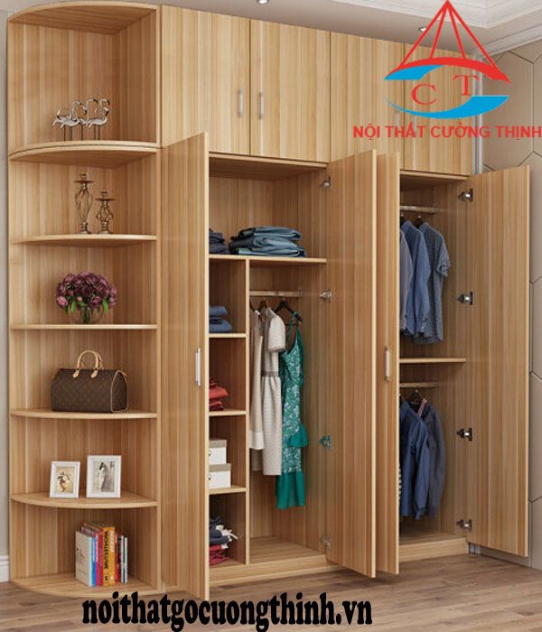 Tủ Quần Áo Gỗ Đẹp Cho Chung Cư 1 Tủ quần áo gỗ cánh lùa đẹp