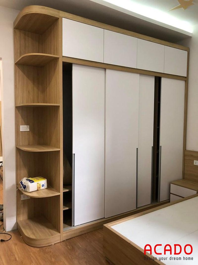 Tủ áo gỗ công nghiệp hình chữ U hoặc L