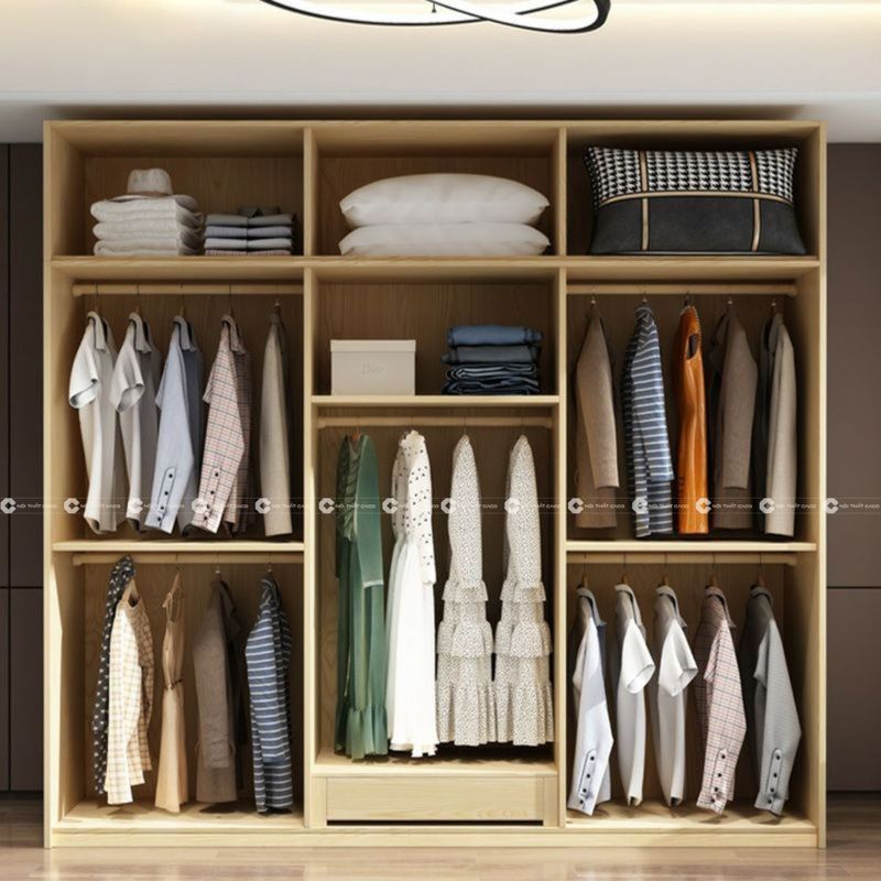 Hình ảnh tủ quần áo MDF công nghiệp