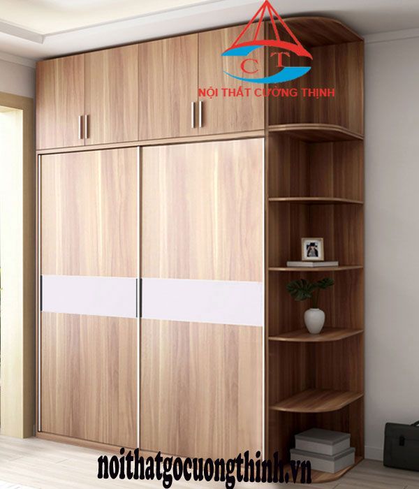Đóng Tủ Áo Gỗ Công Nghiệp 1 Tủ quần áo gỗ công nghiệp MDF của lừa 2 cánh