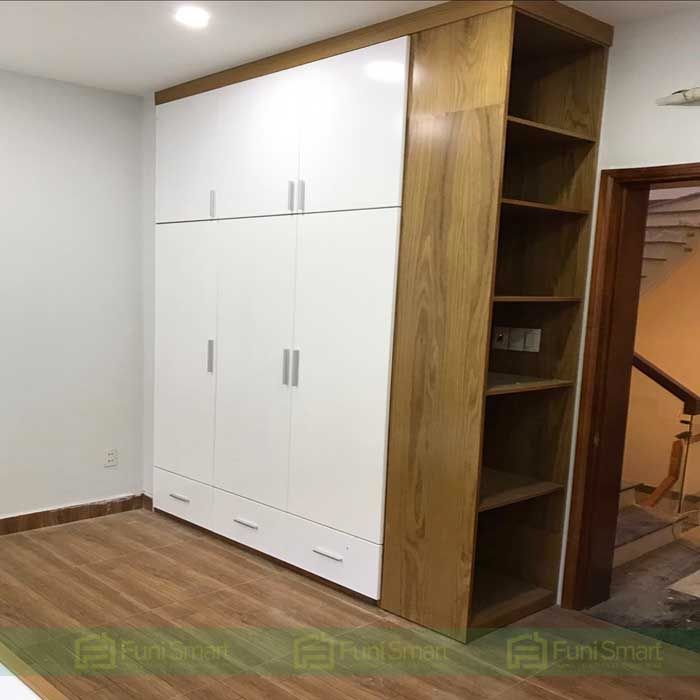 Tủ quần áo gỗ MDF melamine giá rẻ