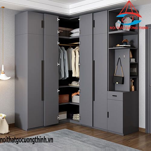 Tủ Quần Áo Chữ L Nhà Phố 4 Tủ quần áo gốc chữ L đẹp hiện đại
