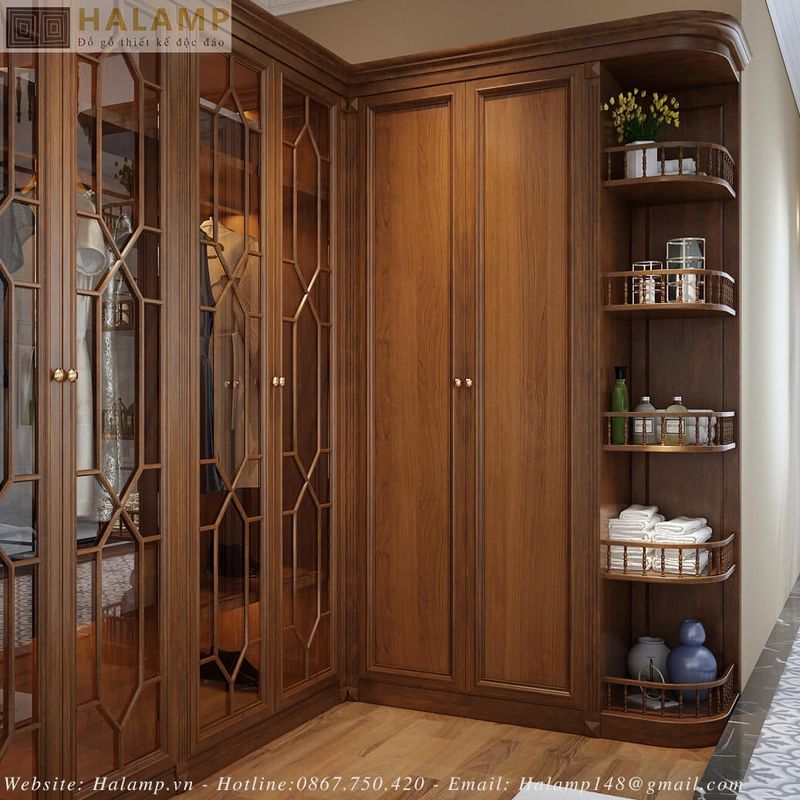 Tủ quần áo gốc kết kệ trang trí đẹp