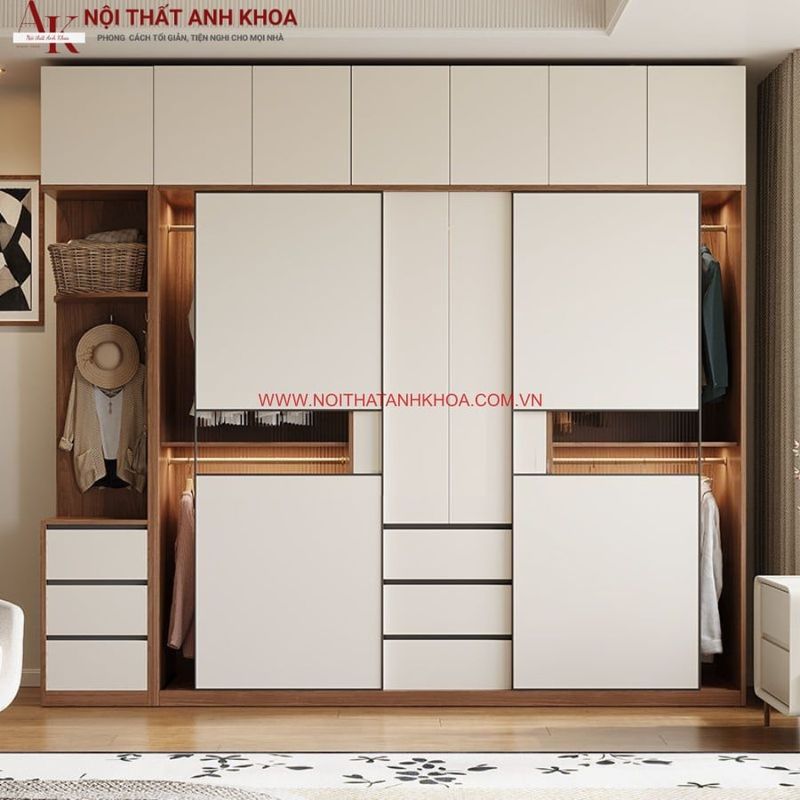 Tủ Quần Áo Hiện Đại Cho Nhà Phố 2 Hình ảnh mẫu tủ quần áo phong cách công nghiệp
