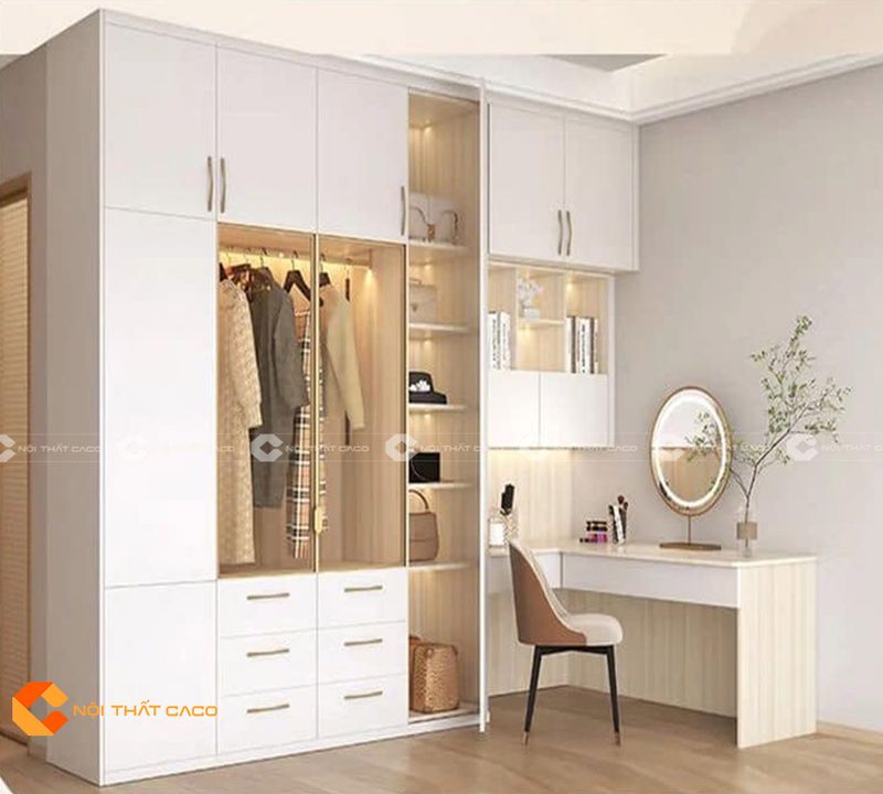 Tủ Áo Âm Tường Kết Hợp Bàn Trang Điểm 1 Hình ảnh mẫu tủ cao cấp