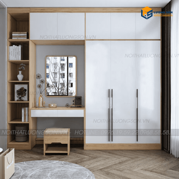Tủ Áo Âm Tường Kết Hợp Bàn Trang Điểm 4 Hình ảnh phong cách công nghiệp