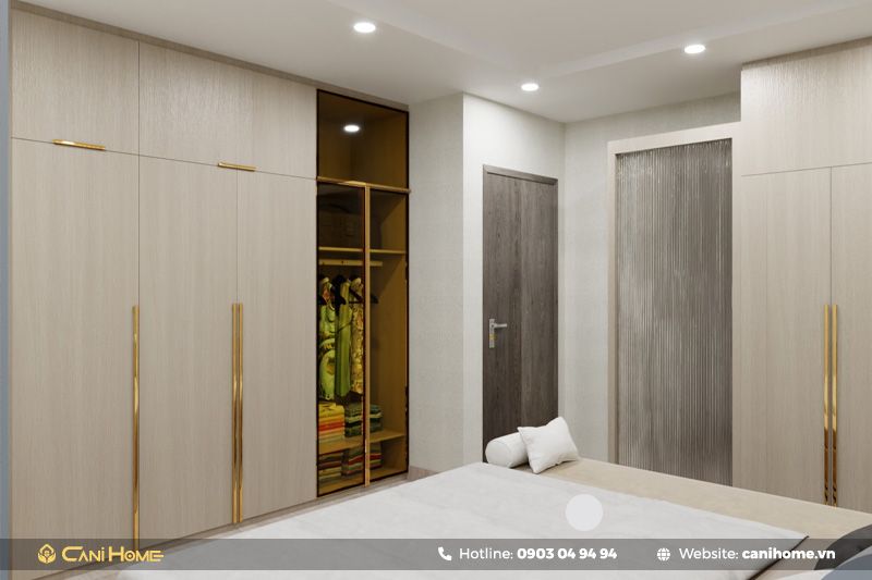 Tủ Áo Âm Tường Full Trần 2 Tủ quần áo kịch trần