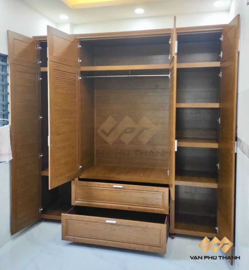 Đóng Tủ Quần Áo TPHCM 2 Tủ quần áo kết hợp nội thất Omega