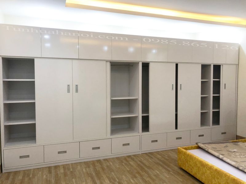 Tủ Áo Âm Tường Cửa Lùa 4 Tủ nhựa âm tường