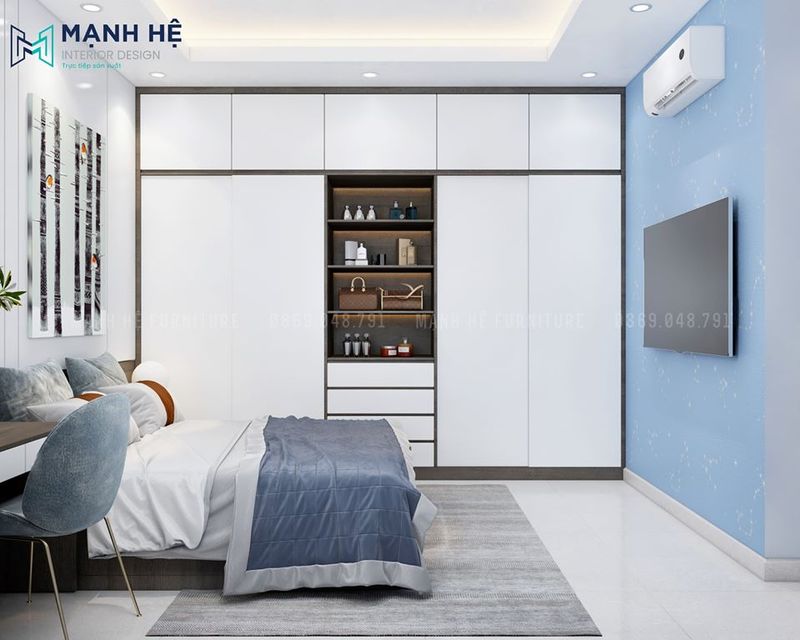 Tủ Áo Âm Tường Cho Căn Hộ 3 Tủ quần áo phòng bé nội thất mạnh mẽ